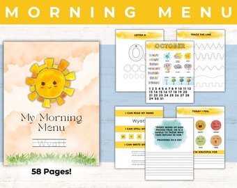 Morning Menu | Morning Menu Bundle | Homeschool Menu Pages | Morning Menu Printable Pack | Morning Time Basket |