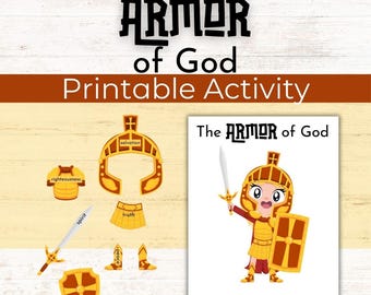 Armor of God Activity: Preschool Printable (Digital Download)