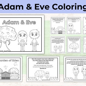 Adamo ed Eva da colorare / Adamo ed Eva da colorare / Creazione da colorare / Genesi da colorare / Bibbia da colorare