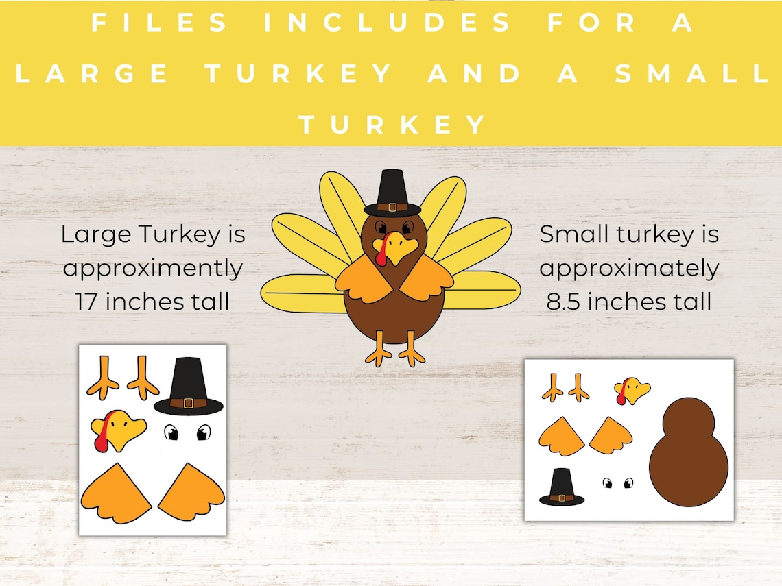 Thankful Turkey Printable Craft Thanksgiving Activity for Kids Fall