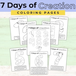 Days of Creation Coloring Pages