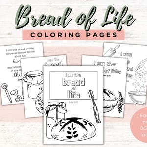 Bread of Life Coloring Page | Sunday School Coloring | Bible Coloring | John 6:35