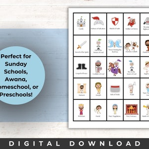 Armor of God Bingo Game: Sunday School Activity (Printable) image 3