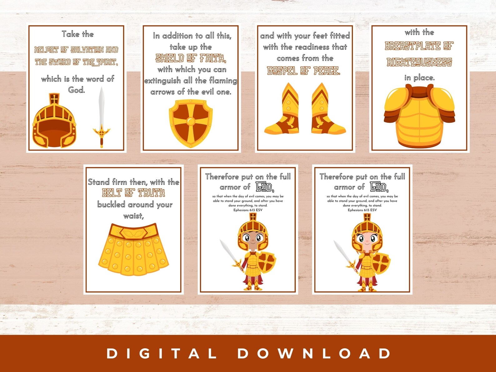 Armor of God Coloring Pages | Armor of God Printable | Sunday School