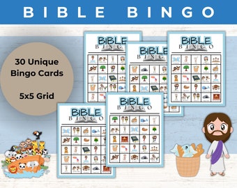 Bible Bingo | Bible Bingo Cards | Bible Story Bingo | Preschool Bible Bingo