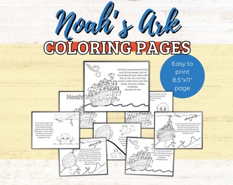 Noah's Ark Coloring Pages | Noah's Ark Printable | Noah's Ark Craft | | Noah's Ark Story | Sunday School Activities |
