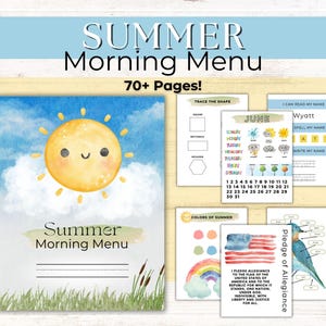Sommermorgen-Menü | Morgen-Menü-Bundle | Morgenkorb | Charlotte Mason | Morgenzeit | Heimatschule