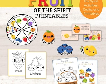 Fruit of the Spirit Printables: Kids Activities, Coloring Pages (PDF)