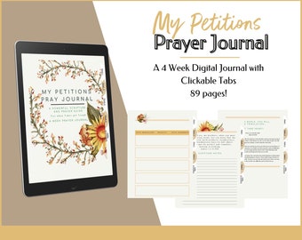 My Petitions Prayer Journal | Digital Prayer Journal | Prayer Requests Digital Prayer Journal |