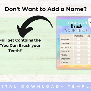 Brush Teeth Printable | Brush Your Teeth | Brush Teeth Chart | Toddler ...