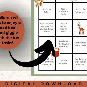Christmas Reading Bingo Preschool Reading Challenge image 2