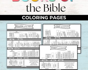 Books of the Bible Coloring Pages: Sunday School Printable (PDF)