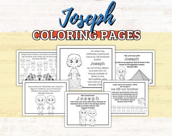 Páginas para colorear de José / Historia bíblica / Escuela dominical / Manualidad de la túnica multicolor de José