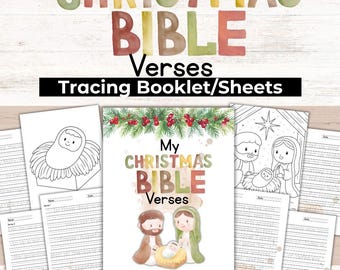 Kerstbijbeltekst handschrift, overtrekken, kopiëren, pdf