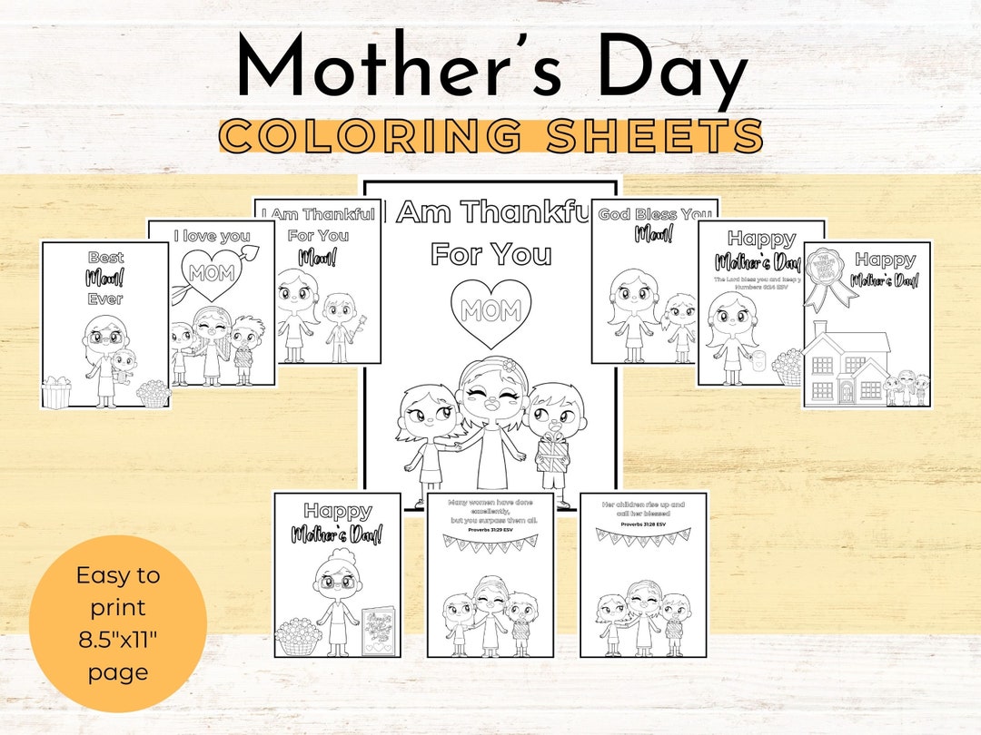 Mother's Day Coloring Sheets | Sunday School | Mother's Day | Coloring ...