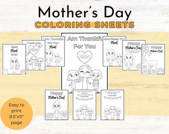Mother's Day Coloring Sheets | Sunday School | Mother's Day | Coloring Pages | Christian Mother's Day | Mother's Day Cards