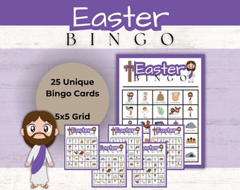 Easter Bingo | Easter Printable Bingo | Religious Easter Bingo | Christian Bingo | Bible Bingo | Printable Bingo | Sunday School |