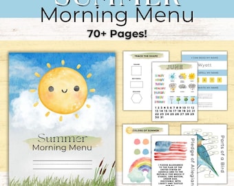 Summer Morning Menu | Morning Menu Bundle | Morning Basket | Charlotte Mason | Morning Time | Homeschool