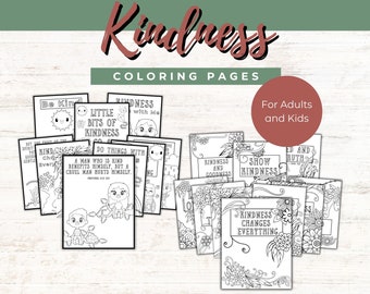 Kindness Coloring Pages | Printable Kindness Activity | Kindness Craft | Kindness Matters | Scatter Kindness | Homeschool |