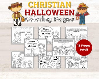 Christian Halloween Coloring Pages: Bible Verse Fall Printables (PDF)