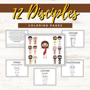 The 12 Disciples Coloring Pages | VBS | Sunday School | Bible Lesson | Coloring Pages | Jesus Coloring Pages