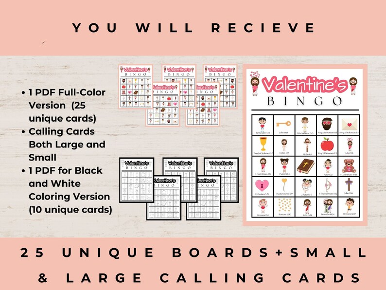 Printable Valentine's Day Bingo | Bingo Cards | Religious | Christian ...