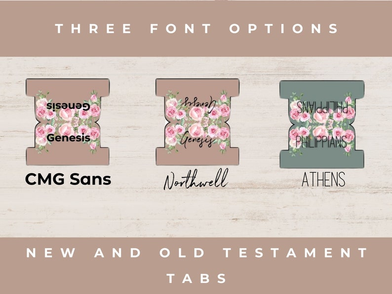Blush and Floral Printable Bible Tabs Bible Printables Etsy
