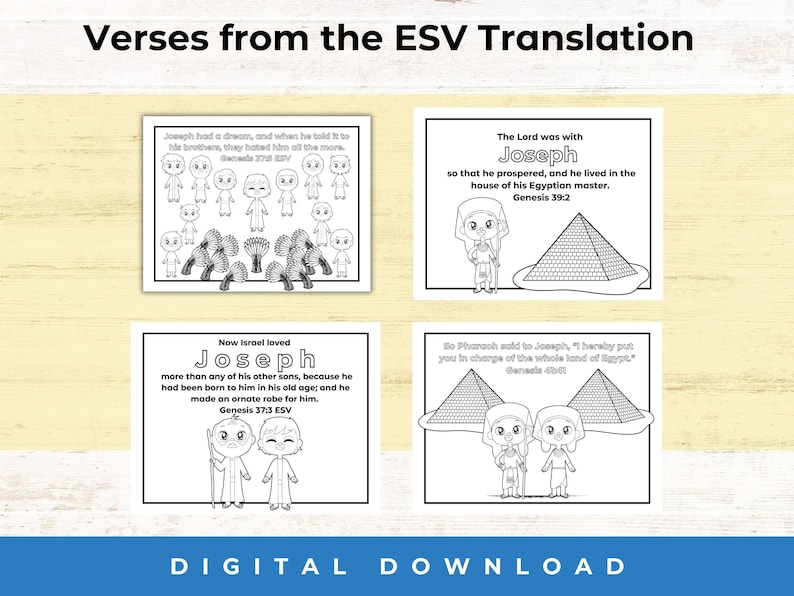 Joseph Coloring Pages | Bible Story | Sunday School | Joseph's Coat of ...