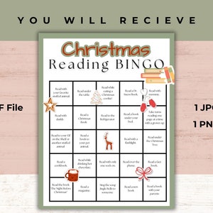 Christmas Reading Bingo Preschool Reading Challenge image 4