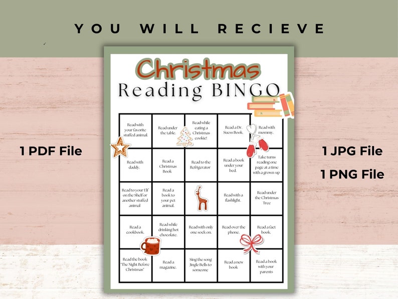 Christmas Reading Bingo Preschool Reading Challenge image 4