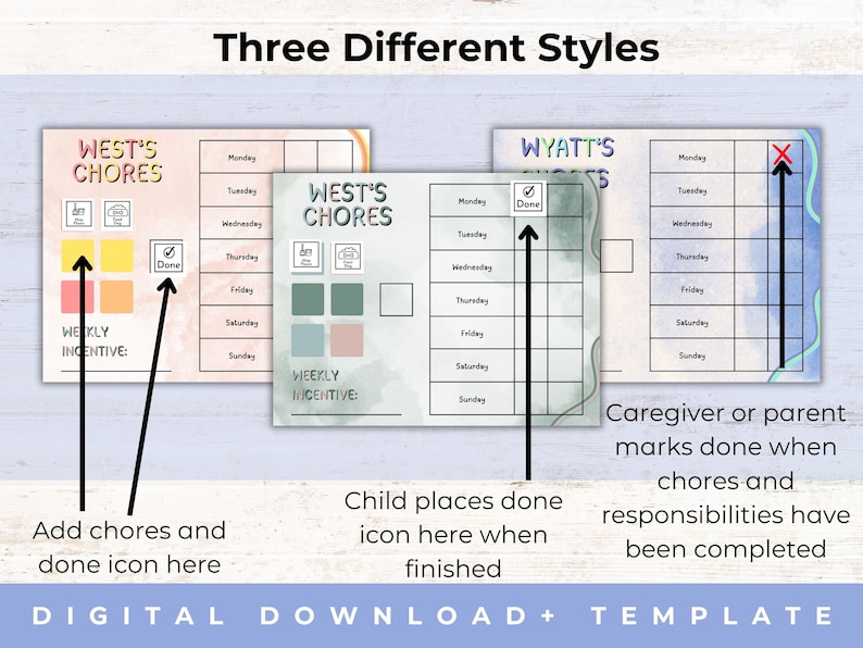 Chore Chart for Children Chore Chart Responsibilities Chart Kids Daily Responsibilities Chart Printable Expansion Task List image 5