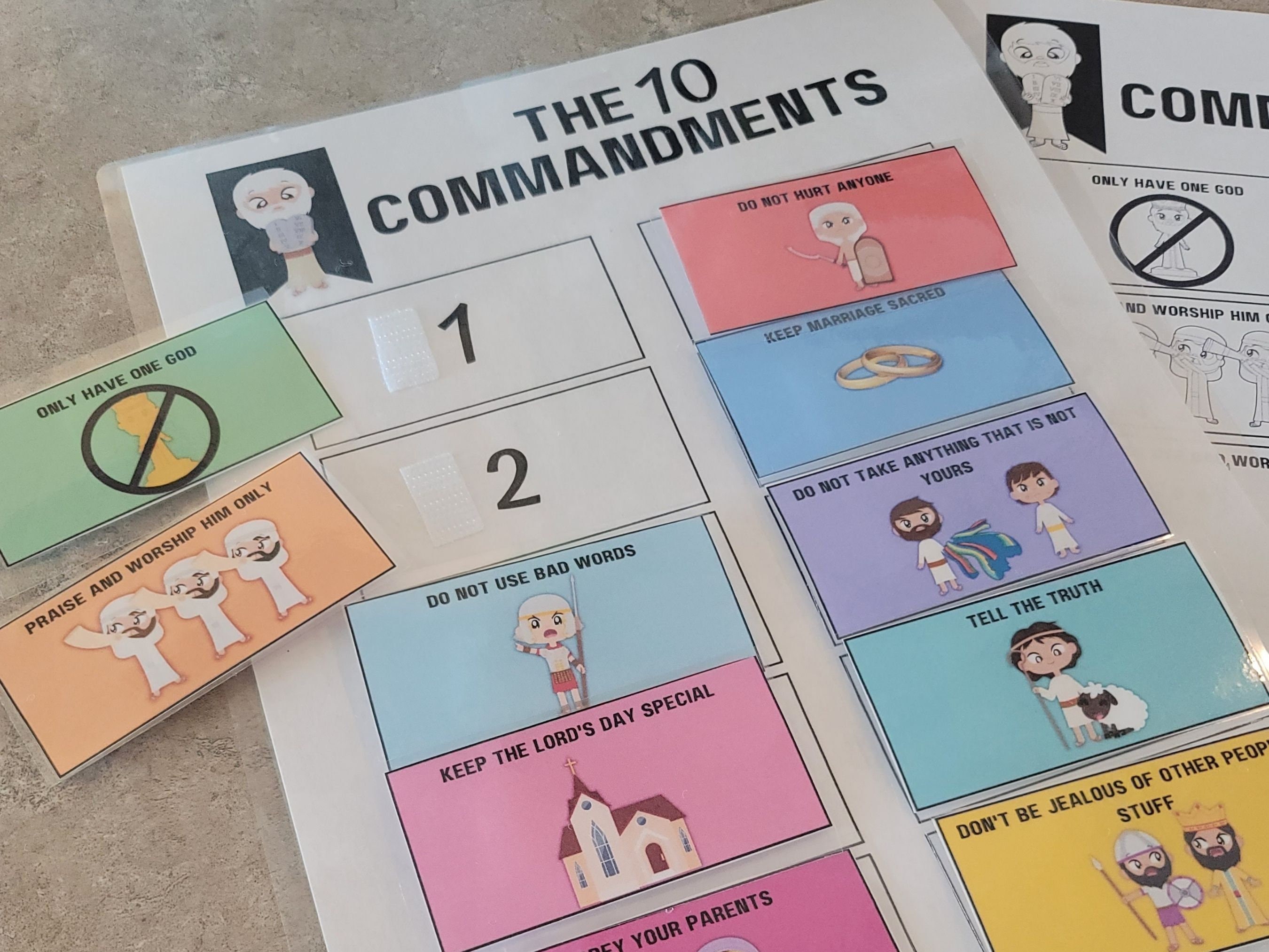 10 Commandments Printable | Bible Printable | 10 Commandments Coloring ...