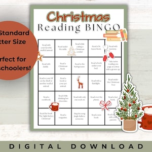 Christmas Reading Bingo Preschool Reading Challenge image 1