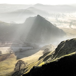 Tarjeta de felicitación/guía de senderismo de Chrome Hill, Peak District, regalo, senderismo en la montaña
