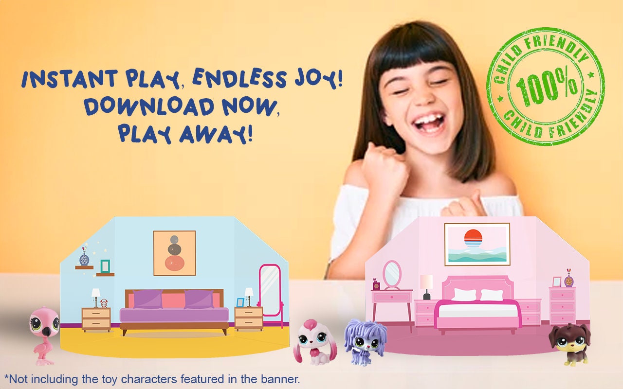 Paper Dollhouse, Background Scenes, Printable Activity Sheets, Cut and ...