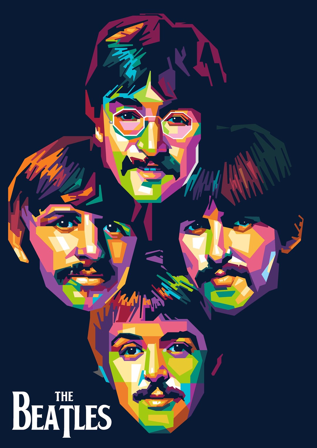 The Beatles Design Poster - Etsy