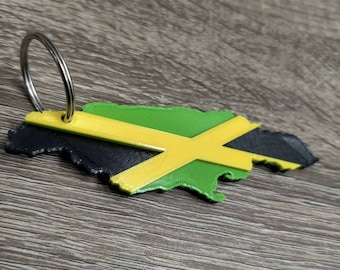 32" Jamaica Jamaican Country Flag Lanyard With Detachable Key Ring 