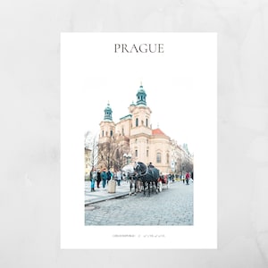 Prag | Tschechische Republik Fotodruck | Reiseplakat | Wandkunst | Koordinaten Poster | Fotoausdruck