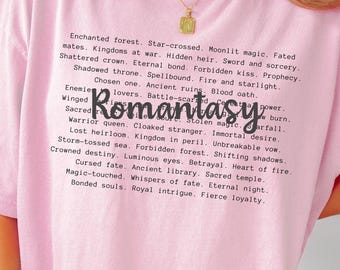 Literary Favourite Word Tee , Cute Comfort Colors Shirt for Romantasy Book Lovers, Book Club gift, Bookish Shirt for Fantasy Romance