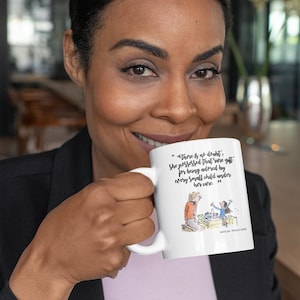 Matilda Miss Honey Quote - End of School Year Teacher gift with cute illustration White Ceramic Mug