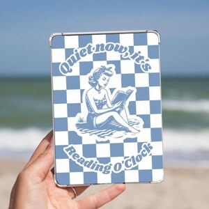 Retro Summer beach reading Kindle Insert for Clear Case | Beach Vibes PRINTABLE | Paperwhite, Basic, Colorsoft | Kindle Decor Digital PDF