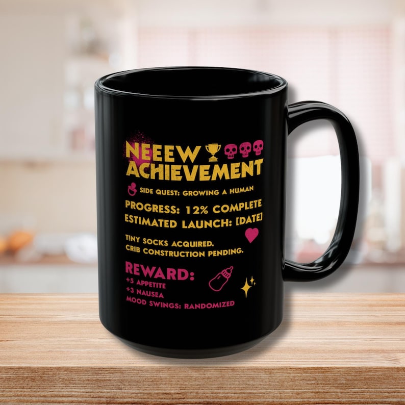 Dungeon Crawler Carl New Achievement | Custom Pregnancy Reveal Mug | DCC Coffee Mug | Bookish reader gift for Crawlers | Matt Dinniman image 4