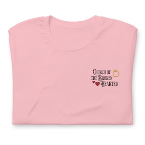 The Church of the Broken Hearted Embroidered Pocket T-Shirt | Stephanie Garber | OUABH | Evangeline Fox | Jacks Prince of Heart