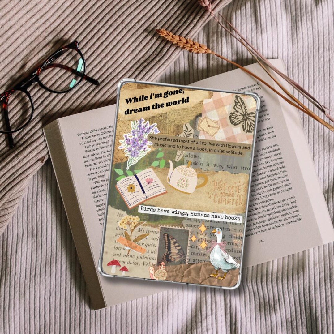 Cottagecore Kindle Insert for Clear Case | PRINTABLE | Paperwhite ...