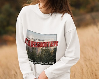 Sweat Cabeswater - T-shirt The Raven Cycle - Lieu livresque vintage - Maggie Stiefvater - T-shirts carte postale rétro - Raven Boys - Rêveur