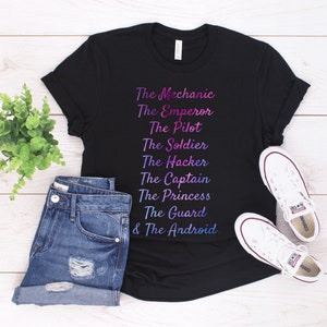 Lunar Chronicles Rampion Crew Bookish Tee, Marissa Meyer, Cinder, Scarlet, Cress, Winter  Book Lover Gift Unisex T-Shirt