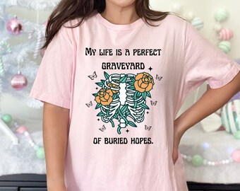 Anne of Green Gables Graveyard of Hopes T-Shirt | Avonlea Anne with an E Classic Novel gift for book lovers | Bookish Merch | Light Academia