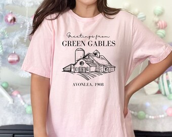 Anne of Green Gables Farmhouse T-Shirt | Avonlea | Anne with an E | Classic Novel gift for book lovers | Bookish Merch | Light Academia