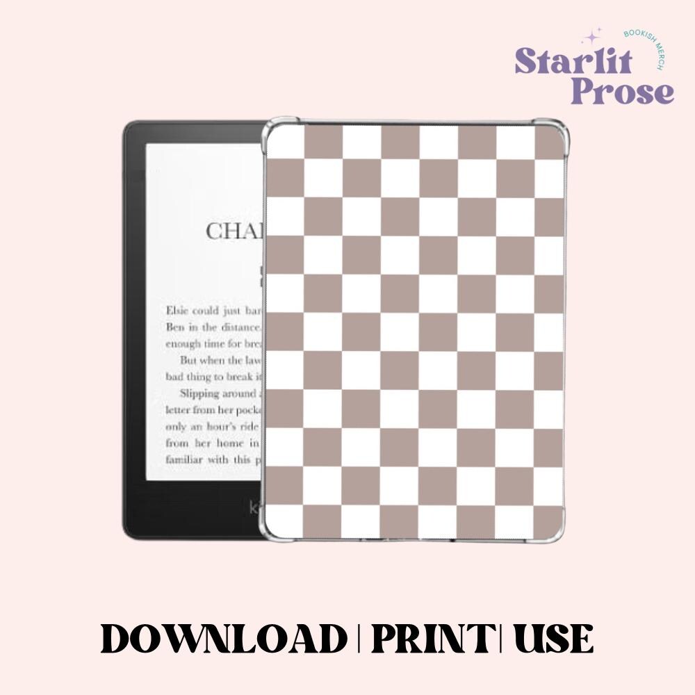 10 Kindle Checkerboard PRINTABLE Insert for Clear Case Collection ...