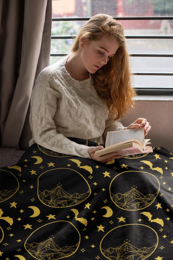 ACOTAR Sherpa Fleece Throw Blanket Officially Licensed Velaris Night Court Mountains 50x 60 ACOMAF ACOSF Bookish Gift Reading Etsy Canada